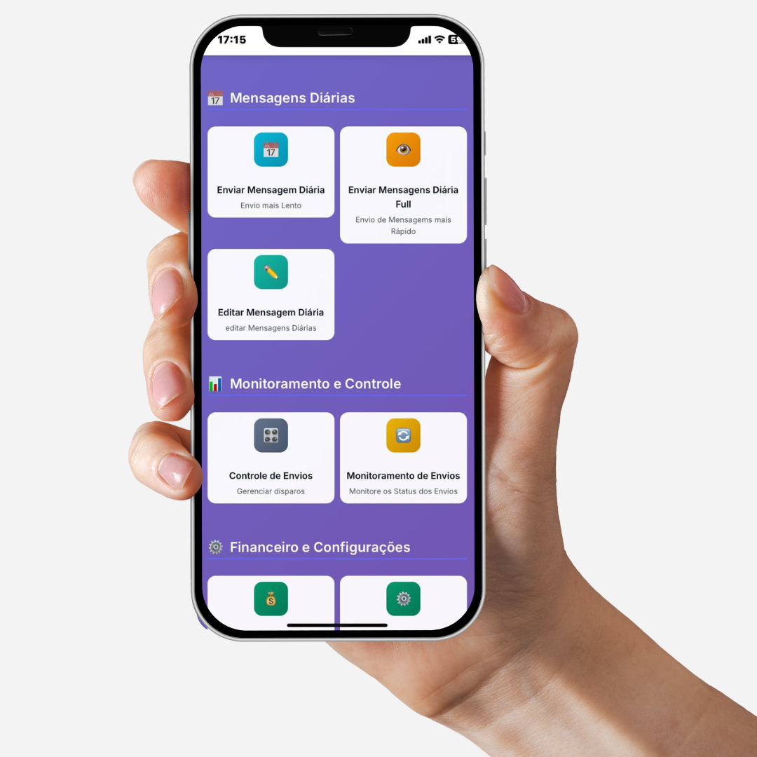 Dashboard do Sistema ERP com módulo de agendamentos